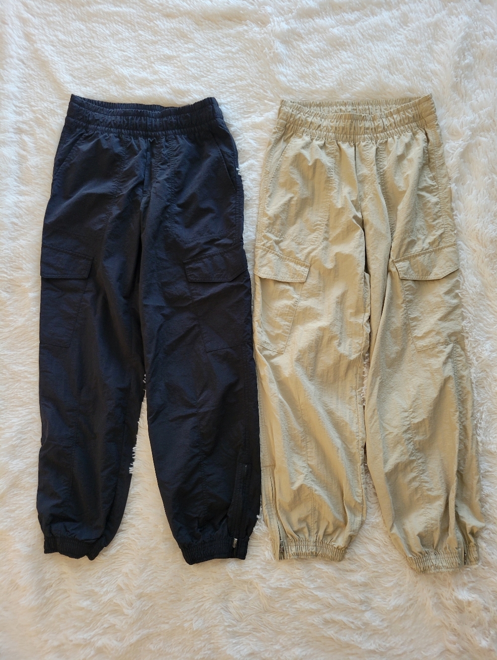 Old Navy Cargo Parachute Pants Bundle Black And Tan Women's Size XS